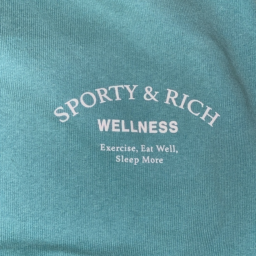 - 🆕SPORTY & RICH
Green 'Wellness Studio' Hoodie - Picture 5 of 8